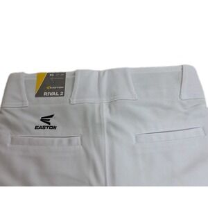 Easton RIVAL 2  White Baseball Pants WITH NAVY PIPING ADULT XS New